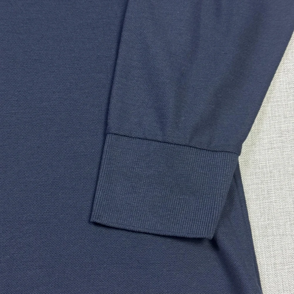Lacoste Izod Vintage Polo Shirt Mens Large Blue Long Sleeve Cotton Collared